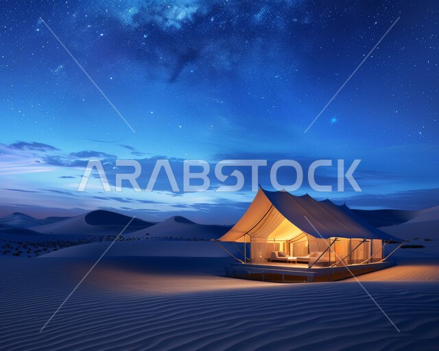 الكشتات والمغامرات البرية، أجواء التخييم الشبابية الممتعة، الرمال الذهبية الناعمة و الطبيعة، مخيمات سياحية في صحاري المملكة العربية السعودية، خيام شعبية في المناطق الصحراوية، جلسة هادئة أمام الفوانيس المعدنية المضيئة