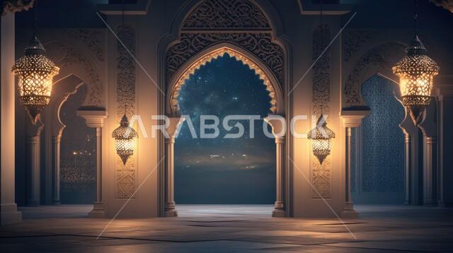 زينة وإكسسوارات رمضانية احتفالاً بقدوم الشهر الفضيل، باب خشبي  على الطراز العربي العريق, ديكورات وزخارف اسلامية, ديكورات داخلية فخمة وعصرية, الفن الهندسي الاسلامي, تصاميم أبواب مزخرفة على الطراز العربي الحديث