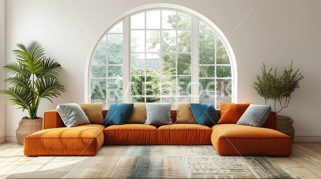 غرف جلوس بديكورات داخليه مع تحف وإكسسوارات, أثاث منزلي حديث انيق، شقق وفلل سكنية في السعودية، منتجعات وشاليهات راقية، غرفة معيشه بتصاميم عصرية حديثه، واجهات ونوافذ زجاجية كبيرة مطلة على الخارج