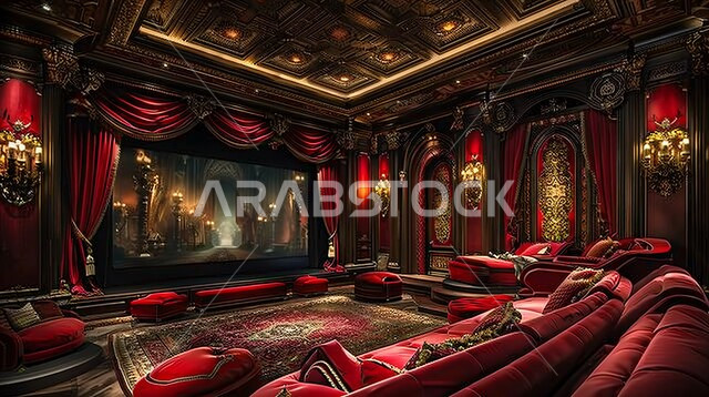  إعداد مسرح منزلي مريح, ديكورات داخليه متميزة لغرف الجلوس, غرفة معيشة بتصاميم حديثه، أثاث منزلي راقي، تصميمات عصرية فاخرة، شقق وفلل سكنية, فنادق ومنتجعات فاخره