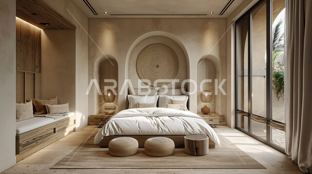 فن التصميم والديكورات المتطورة، شقق وفلل سكنية، أثاث منزلي داخلي وأنيق، فنادق ومنتجعات حديثة، فنون الهندسة المعمارية والديكور، غرفة نوم بتصاميم عصرية فاخرة,