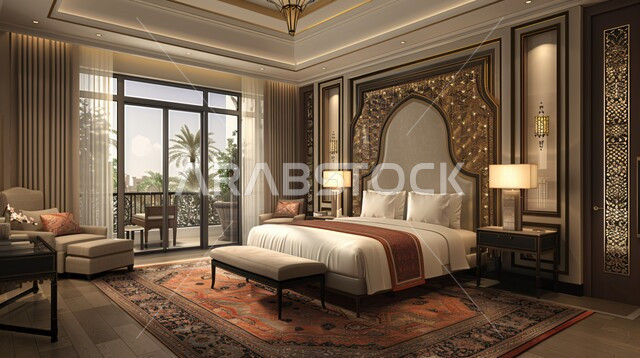 فن التصميم والديكورات المتطورة، شقق وفلل سكنية، أثاث منزلي داخلي وأنيق، فنادق ومنتجعات حديثة، فنون الهندسة المعمارية والديكور، غرفة نوم بتصاميم عصرية فاخرة, الاطلالة المتميزة على الطبيعة