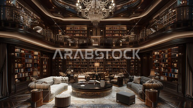  الفن الهندسي المعماري على الطراز العصري, الزخارف والألوان المميزة, أثاث واكسسوارات ومعدات مكتبية فاخرة، تصاميم عصرية لمكتبة منزلية، غرف مكتبية بتصميم داخلي وديكورات حديثة و راقية