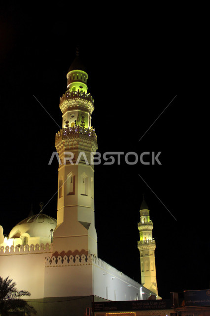 مسجد قباء في المدينة المنورة المملكة العربية السعودية ، مئذنة المسجد