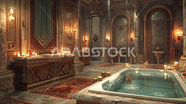 التصاميم الداخلية والديكورات الراقية للحمامات الداخلية وأحواض الاستحمام في الشقق الفاخرة, حمام داخلي معاصر في منزل حديث، شقق وفلل سياحية في السعودية، دورة مياه رخاميه راقية في أحد المباني السكنيه