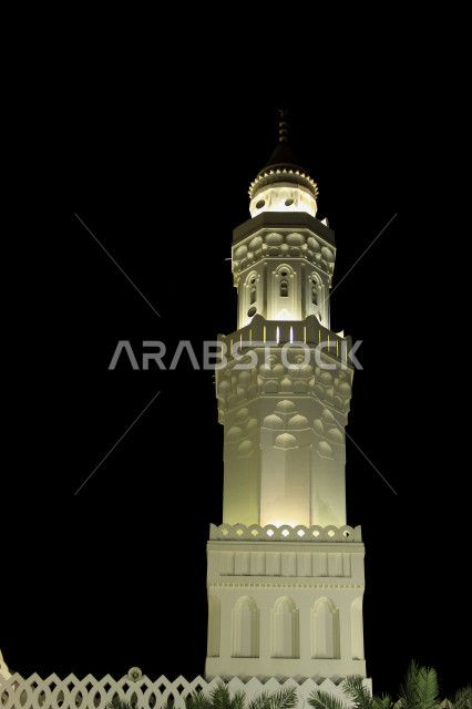 مسجد قباء في المدينة المنورة المملكة العربية السعودية ، مئذنة المسجد