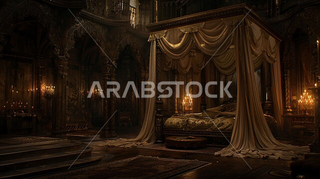 الديكورات الداخلية للمنازل الخليجية الفاخرة, مفهوم الراحة والاسترخاء, غرف نوم بتصاميم حديثة في إحدى القصور القديمة في المملكة العربية السعودية, الفن الهندسي المعماري والأثاث الراقي بألوان هادئة