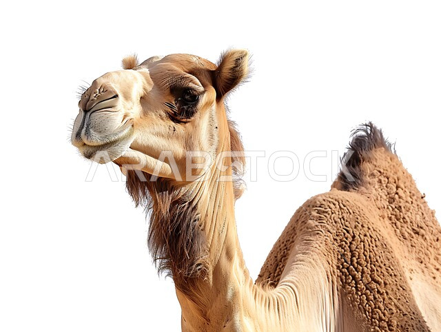 تربية الابل والجمال في المملكة العربية، حيوان الجمل العربي الأصيل، سفينة الصحراء ذو السنامين، وسائل النقل والتنقل قديما في الحياة البدوية الشعبية، خلفية بيضاء