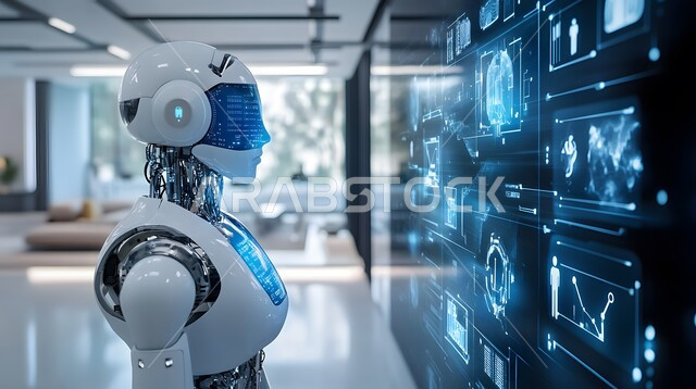 الابتكار والعلوم وتكنولوجيا الذكاء الاصطناعي، التطور التكنولوجي على كوكب الأرض، استبدال القوة العاملة البشرية بالروبوتات، رؤية مستقبلية سعودية 2030، رجل آلي متطور ذكي, تحقيق الثورة الصناعية