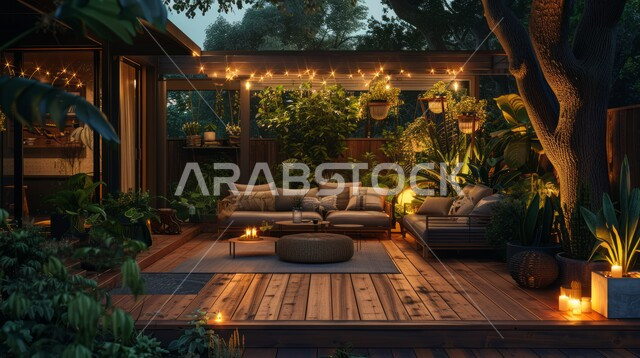 الاستمتاع بالراحة والهدوء, تصاميم وديكورات عصرية مميزة للجلسات الخارجية، الاهتمام في زراعه النباتات و الأشجار الخضراء في حديقة المنازل السكنية، الفنون الهندسية المعمارية للشقق و الفلل في المملكة العربية السعودية، الفن الهندسي المعماري لتصميم الفناء الخارجي