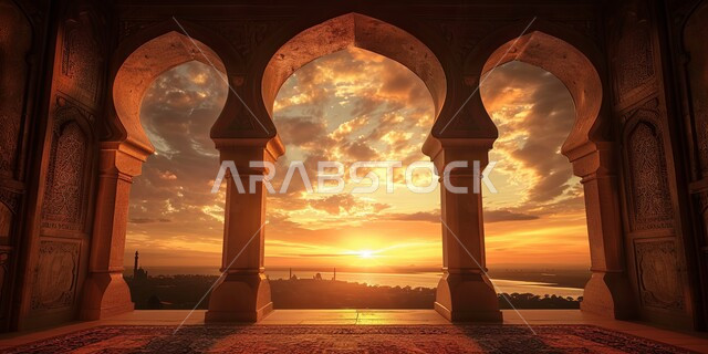 مفهوم العبادة والتقرب إلى الله تعالى ,الفن الهندسي المعماري لمسجد عربي عريق، النقوش والزخارف للاعمدة والاقواس على الطراز الاسلامي، التصاميم والديكورات الداخلية الأنيقة للمساجد في المملكة العربية السعودية