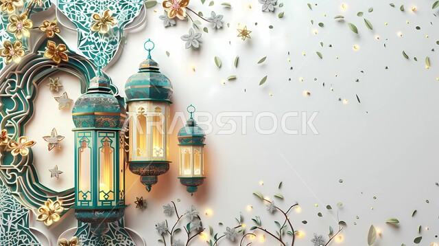 استقبال رمضان المبارك, ديكورات وأنوار وزينة المناسبات الدينية الإسلامية ,الأجواء الرمضانية الروحانية, فوانيس عربية معدنية مزخرفة, تحف تقليدية للاحتفال بقدوم شهر الخير