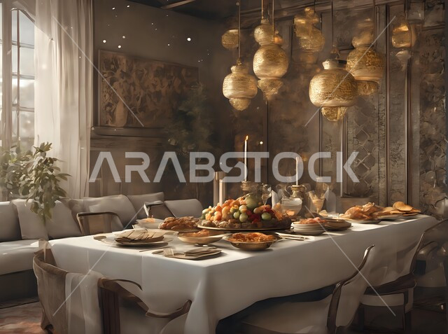 ديكورات منزلية داخلية حديثة لغرف الطعام، غرفة سفرة بتصاميم راقية، الفنون الهندسية و استخدام الطراز الفني الانيق في الاثاث المنزلي، شقق وفلل سكنية في المملكة العربية السعودية