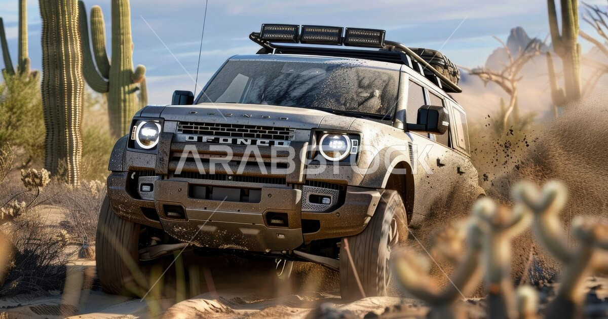 Extreme off-road racing, thrilling concept in the world of cars, urban ...