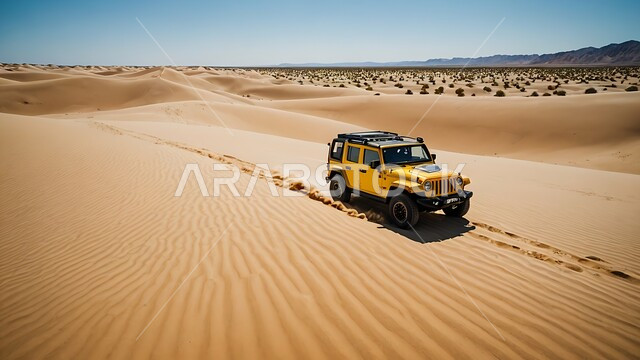 قيادة سيارة الدفع الرباعي وسط الصحراء, أنشطة صحراوية ممتعة, مغامرة شيقة على الرمال الذهبية الناعمة في صحاري المملكة العربية السعودية, الاستمتاع بممارسة الهوايات