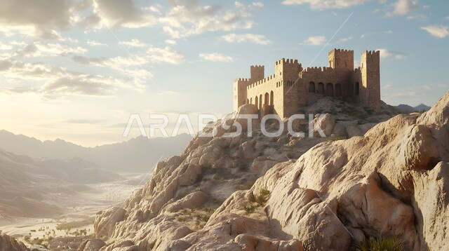 القصور والقلاع الاسطورية التاريخية والتراثية, حصون الممالك السابقة المشيدة من الحجار وسط الصحراء، التكوينات والتشكيلات الحجرية في المناطق الصحراوية، الفن الهندسي المعماري على الطراز القديم، المعالم الأثرية القديمة