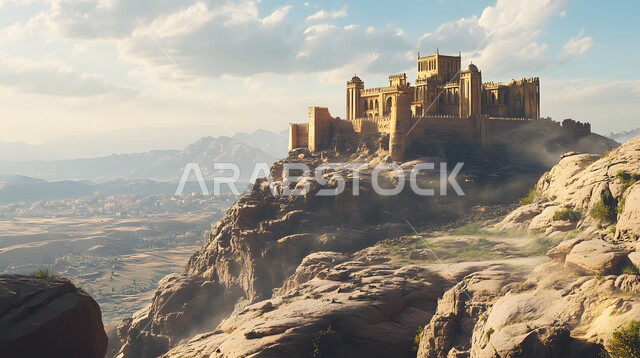  حصون الممالك السابقة المشيدة من الحجار وسط الصحراء، التكوينات والتشكيلات الحجرية في المناطق الصحراوية، الفن الهندسي المعماري على الطراز القديم، المعالم الأثرية القديمة، القصور والقلاع الاسطورية التاريخية والتراثية