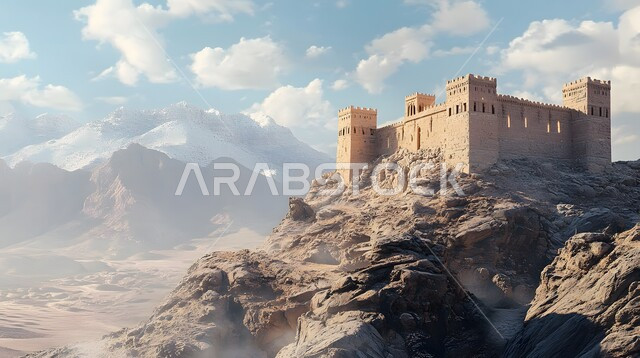  حصون الممالك السابقة المشيدة من الحجار وسط الصحراء، التكوينات والتشكيلات الحجرية في المناطق الصحراوية، الفن الهندسي المعماري على الطراز القديم، المعالم الأثرية القديمة، القصور والقلاع الاسطورية التاريخية والتراثية