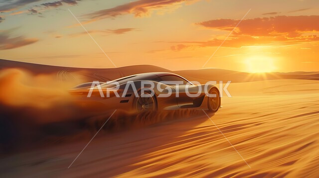 مغامرات حماسية مشوقة في صحاري المملكة, انطلاق موسم السباقات السعودية, أنشطة ترفيهية تجذب السياح, سفاري المركبات في الصحراء العربية, قيادة السيارة على الكثبان والتلال الرملية وقت غروب الشمس, هواية التطعيس بالسيارات