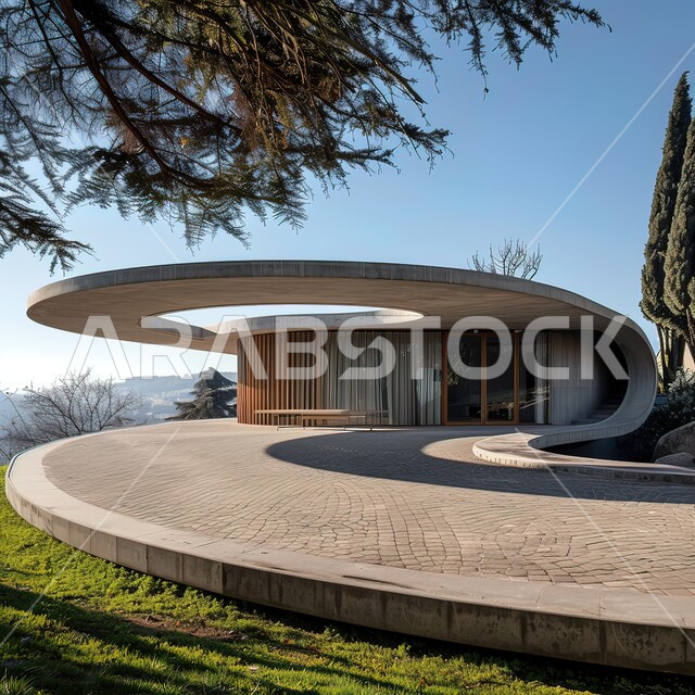 New architectural and urban development of homes in the Kingdom of Saudi Arabia, comfortable modern designs, close-up image of a modern home with luxurious modern-style decorations, upscale home garden, interest in landscaping and planting green plants, distinctive natural landscapes