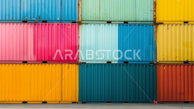 Transport and receipt of storage containers via the maritime economy, import and export of goods in Saudi Arabia through the use of modern advanced means, trade and sale of local goods and products via ships at sea, port of loading goods and commercial containers