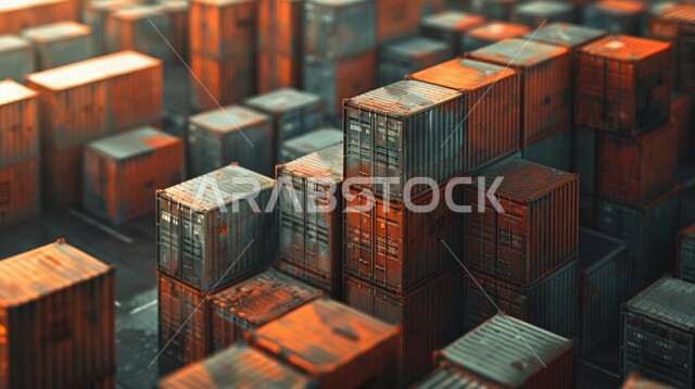 Transport and receipt of storage containers via the maritime economy, import and export of goods in Saudi Arabia through the use of modern advanced means, trade and sale of local goods and products via ships at sea, port of loading goods and commercial containers