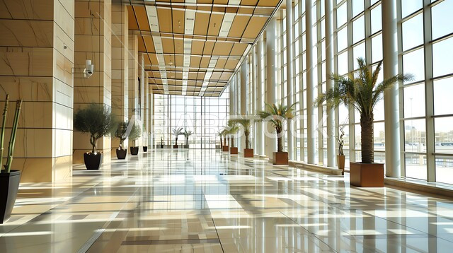 تصاميم خاصة بفعاليات الأعمال والمؤتمرات، ديكورات داخلية فاخرة و راقية على الطراز الحديث، الفن الهندسي و المعماري في المملكة العربية السعودية, التصميم الداخلي الفسيح والحديث لمركز مؤتمرات الرياض