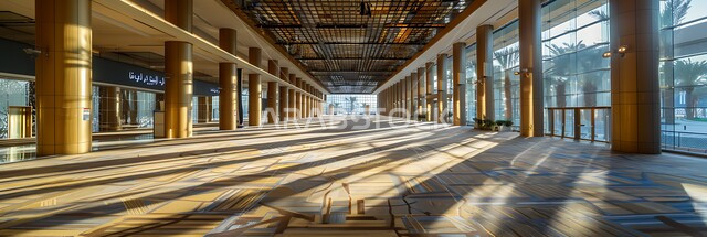 التصميم الداخلي الفسيح والحديث لمركز مؤتمرات الرياض، تصاميم خاصة بفعاليات الأعمال والمؤتمرات، ديكورات داخلية فاخرة و راقية على الطراز الحديث، الفن الهندسي و المعماري في المملكة العربية السعودية