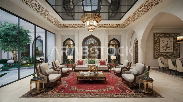 تصميم قصور فاخرة, الفن المعماري على الطراز المزخرف القديم, الفلل والشقق السكنية في المملكة العربية السعودية, الواجهات الزجاجية الكبيرة المطلة على الاشجار