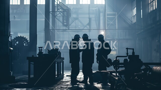 مفهوم العمل الجماعي والتعاون في أداء المهام، تشييد المباني والمشاريع الضخمة، أعمال البناء والمقاولات والتطوير العقاري، إنشاء الأساسات والهياكل للمشروعات السكنية والمصانع، ارتداء الزي الواقي للحماية