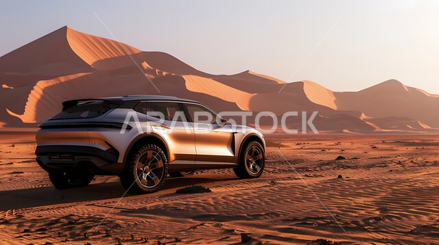 الاستمتاع بممارسة الهوايات والأنشطة الترفيهية ، مغامرات على الكثبان والتلال الرملية ، قيادة سيارة اودي باللون الرمادي ( التطعيس )وسط الصحراء في المملكة العربية السعودية ،مغامرة شيقة في البيئة الصحراوية