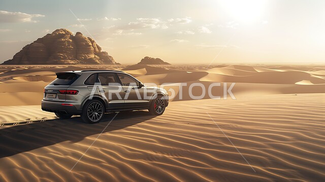 الأنشطة الترفيهية لقيادة سيارة اودي لون رمادي في المناطق الصحراوية ،مغامرات سفاري شيقة على الرمال والتلال الذهبية الناعمة في المملكة العربية السعودية ،مفهوم الإثارة والتشويق في عالم السيارات ،الاستكشاف الحضري والتجول عبر الطبيعة