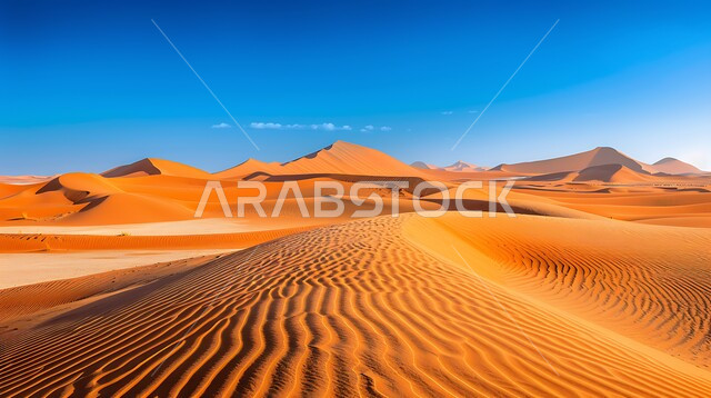 التكوينات والتشكلات الرملية في صحراء المملكة العربية السعودية، الرمال الذهبية الناعمة والكثبان في الصحراء العربية، خلفية طبيعية