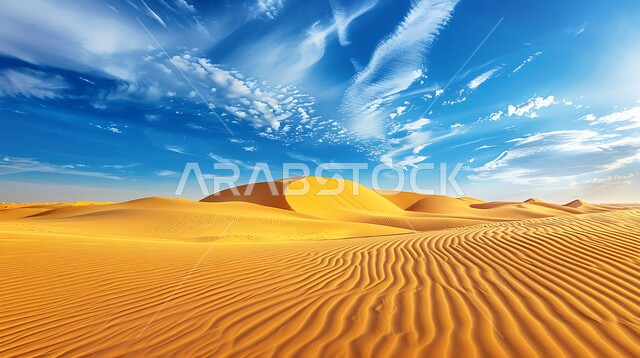 التكوينات والتشكلات الرملية في صحراء المملكة العربية السعودية، الرمال الذهبية الناعمة والكثبان في الصحراء العربية، خلفية طبيعية
