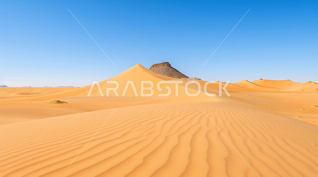 التكوينات والتشكلات الرملية في صحراء المملكة العربية السعودية، الرمال الذهبية الناعمة والكثبان في الصحراء العربية، خلفية طبيعية