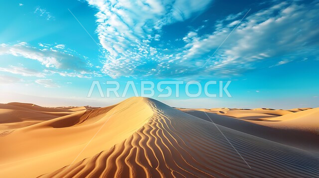التكوينات والتشكلات الرملية في صحراء المملكة العربية السعودية، الرمال الذهبية الناعمة والكثبان في الصحراء العربية، خلفية طبيعية