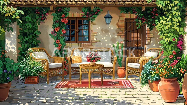 Modern living room interiors, a place to relax and unwind in nature, upscale interior design for villas and apartments in Saudi Arabia, a living room with simple home furniture, interest in green ornamental plants