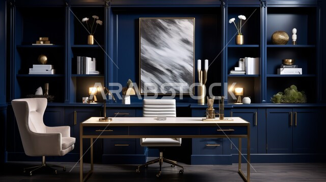 غرفة معيشة بتصاميم عصرية حديثه، غرفة جلوس و أثاث منزلي راقي، ديكورات داخليه باللون الكحلي،  تصاميم عصرية فاخرة، شقق وفلل سكنية, فنادق ومنتجعات فاخره، ديكور داخلي