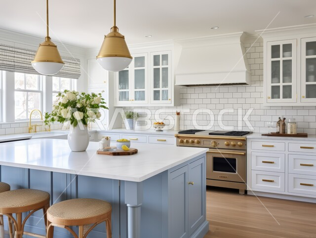 الديكورات العصرية للمطابخ العربية الفاخرة في المملكة العربية السعودية، تصاميم وديكورات داخلية، تصميم هندسي معماري حديث، شقق سكنية بتصاميم عصرية