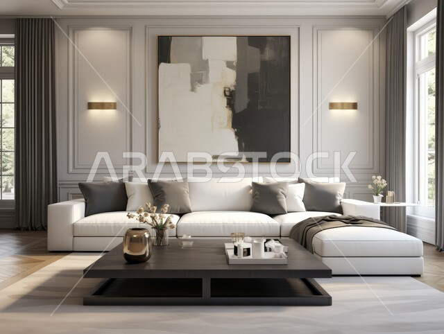 شقق وفلل سكنية في المملكة العربية السعودية، أثاث منزلي راقي ومريح ,غرف معيشه بتصاميم عصرية حديثه فاخرة، التحف والديكورات الداخليه الأنيقة، غرفة جلوس بتصاميم فاخرة، الاهتمام بنباتات الزينة الخضراء