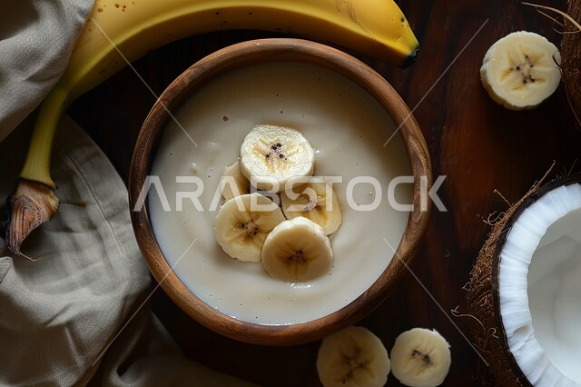 وعاء من الخليط المنعش المزين بقطع الفواكه الاستوائية، فنون تقديم وترتيب الأطباق، الاستمتاع بالسناكات المغذية والمفيدة، مشروبات باردة وعصائر طبيعية لذيذة، وجبات صحية ذات قيمة غذائية عالية، محاصيل وثمار وطنية محلية سعودية