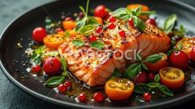 وجبة ذات قيمة غذائية عالية، مطاعم للمأكولات العربية الشرقية، اللحوم المشوية الشهية، وصفات المطبخ السعودي الغني بالنكهات، أطعمة غنية بالبروتين، صورة مقربة لقطع الدجاج مع الخضار المطبوخة والتوابل على طبق أسود