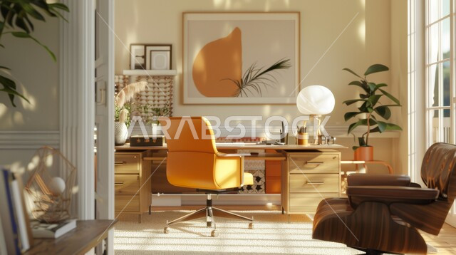 تجهيزات مكتبية حديثة بأثاث أنيق ومريح، تصاميم داخلية وديكورات راقية على الطراز الحديث, تصميم عصري لمكاتب شركات المملكة العربية السعودية, الواجهات الزجاجية في مكاتب العمل، الاهتمام بنبات الزينة المنزلي