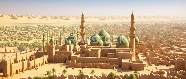 مساجد وقبب طينية قديمة، الآثار التاريخية والبيوت الطينية في الأحياء السكنية, القرى والمدن القديمة في المملكة العربية السعودية, الهندسة الفنية المعمارية على الطراز التقليدي, أشجار النخيل المحيطة بالمناطق الخليجية التراثية 