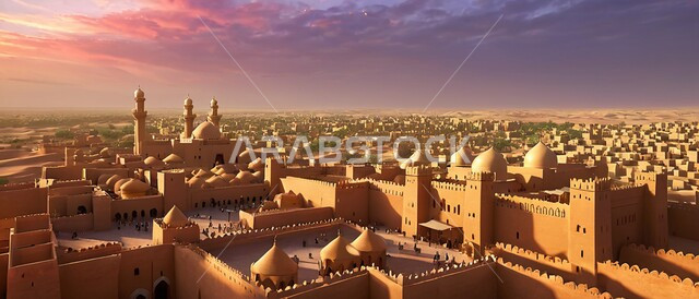 مساجد وقبب طينية قديمة، الآثار التاريخية والبيوت الطينية في الأحياء السكنية, القرى والمدن القديمة في المملكة العربية السعودية, الهندسة الفنية المعمارية على الطراز التقليدي, أشجار النخيل المحيطة بالمناطق الخليجية التراثية 