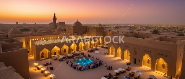 مساجد وقبب طينية قديمة، الآثار التاريخية والبيوت الطينية في الأحياء السكنية, القرى والمدن القديمة في المملكة العربية السعودية, الهندسة الفنية المعمارية على الطراز التقليدي, أشجار النخيل المحيطة بالمناطق الخليجية التراثية 