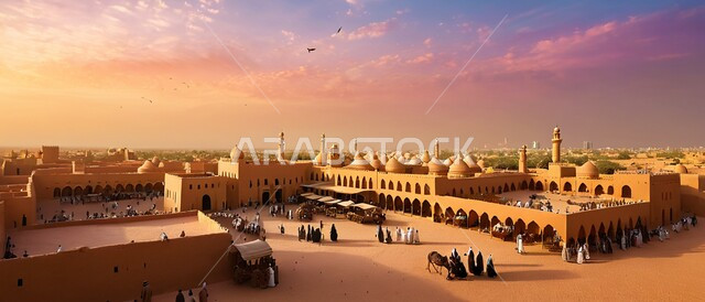 مساجد وقبب طينية قديمة، الآثار التاريخية والبيوت الطينية في الأحياء السكنية, القرى والمدن القديمة في المملكة العربية السعودية, الهندسة الفنية المعمارية على الطراز التقليدي, أشجار النخيل المحيطة بالمناطق الخليجية التراثية 