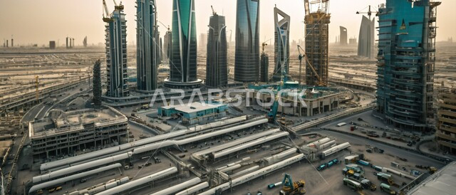 مفهوم تحسين البنية التحتية للبلاد، أعمال البناء والمقاولات والتطوير العقاري، إنشاء الأساسات والهياكل للمشروعات السكنية والمصانع، التطور المعماري والحضاري في المملكة العربية السعودية، تشييد المباني والمشاريع الضخمة، العمل في مجال الهندسة الإنشائية
