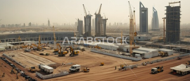 مفهوم تحسين البنية التحتية للبلاد، أعمال البناء والمقاولات والتطوير العقاري، إنشاء الأساسات والهياكل للمشروعات السكنية والمصانع، التطور المعماري والحضاري في المملكة العربية السعودية، تشييد المباني والمشاريع الضخمة، العمل في مجال الهندسة الإنشائية