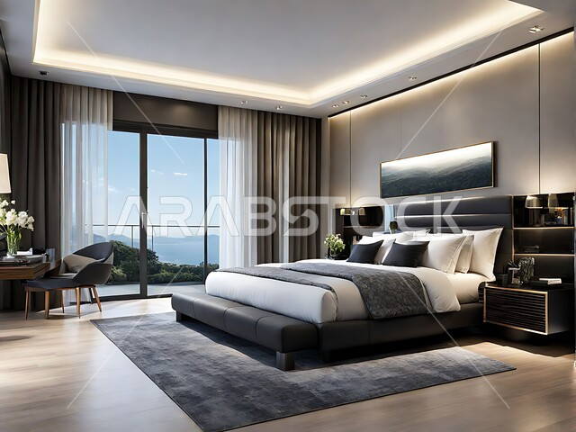 الفن الهندسي المعماري والتصميم الداخلي للمنازل والبيوت، أثاث واكسسوارات منزلية داخلية أنيقة، غرفة نوم بتصاميم عصرية حديثة, شقق وفلل سكنية فاخرة، فنادق ومنتجعات بديكورات راقية